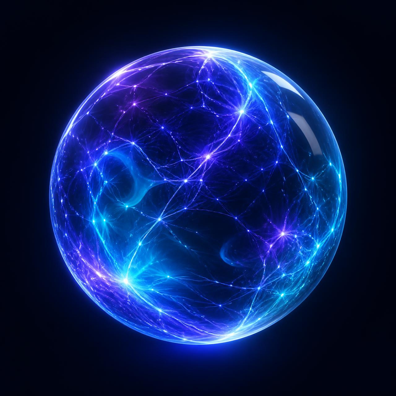 Glowing 3D AI orb representing the MindSpring Lab intelligence layer
